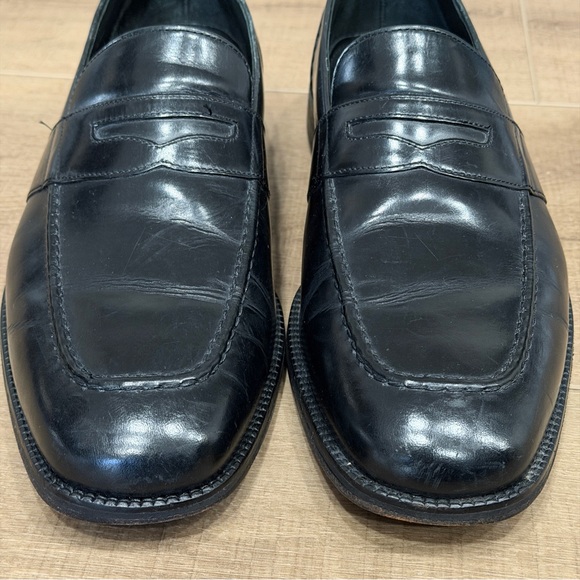 Cole Haan Men 11M Black Classic Penny Loafer Leather Shoes Sq Toe Slipon C04715 - Picture 6 of 16
